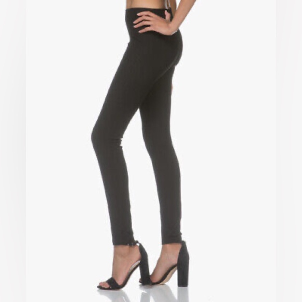 JOSEPH Gabardine Stretch Legging Womens Charcoal Black Mid Rise Fitted Pull On
